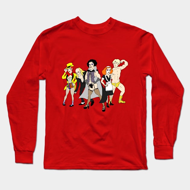 The Transylvanians (Rocky Horror Picture Show) Long Sleeve T-Shirt by FieryWolf